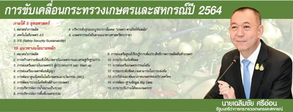 รมว.กระทรวงเกษตรฯพร้อมรับมืออภิปรายไม่ไว้วางใจ มั่นใจตอบได้ทุกประเด็นหลังโชว์ผลงานปฎิรูปกระทรวงเกษตรฯ.ภายใต้5ยุทธศาสตร์คว้าแชมป์”คุณธรรมและความโปร่งใส”ประจำปี 2564 ของปปช.