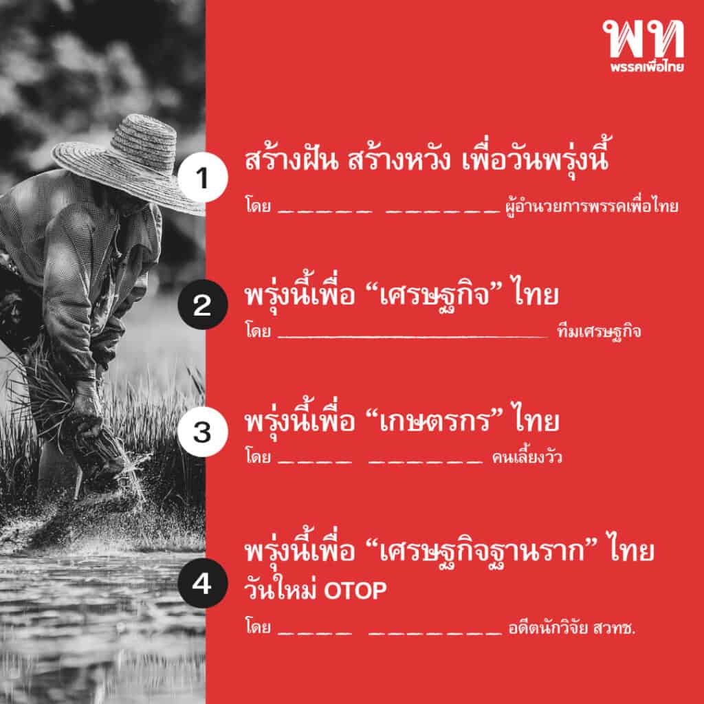 “สมพงษ์ อมรวิวัฒน์” ลาออกหัวหน้าพรรคเพื่อไทย “ชลน่าน ศรีแก้ว”นั่งหัวหน้าแทน พร้อมแต่งตั้ง “แพทองธาร ชินวัตร” ที่ปรึกษาด้านการมีส่วนร่วมและนวัตกรรมพรรค “สมพงษ์ อมรวิวัฒน์” ลาออกหัวหน้าพรรคเพื่อไทย “ชลน่าน ศรีแก้ว”นั่งหัวหน้าแทน พร้อมแต่งตั้ง “แพทองธาร ชินวัตร” ที่ปรึกษาด้านการมีส่วนร่วมและนวัตกรรมพรรค