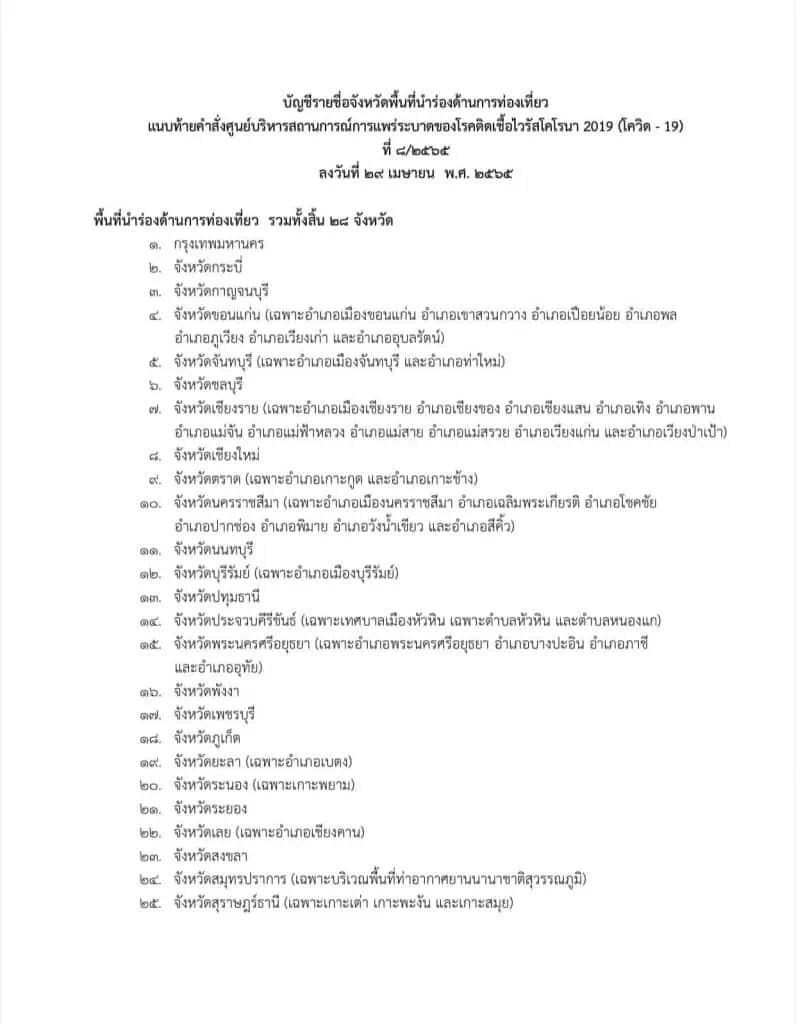 ยอดติดเชื้อโควิด-19 จำนวน 12,888 ราย ยอดตายไม่ลง 129 ราย กำหนดพื้นที่เหลือระวังสูง นำร่องท่องเที่ยว 1 พ.ค.นี้