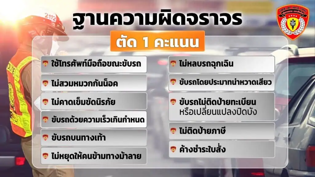 ตำรวจภูธรภาค 5 แจงหลักเกณฑ์ตัดแต้มผู้ขับขี่ ก่อนบังคับใช้จริง 9 ม.ค. 66