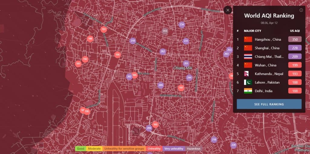 ไฟป่าเชียงใหม่พุ่ง 327 จุด เช้านี้รั้งที่ 3 เมืองอากาศแย่สุดของโลก ไฟป่าเชียงใหม่พุ่ง 327 จุด เช้านี้รั้งที่ 3 เมืองอากาศแย่สุดของโลก