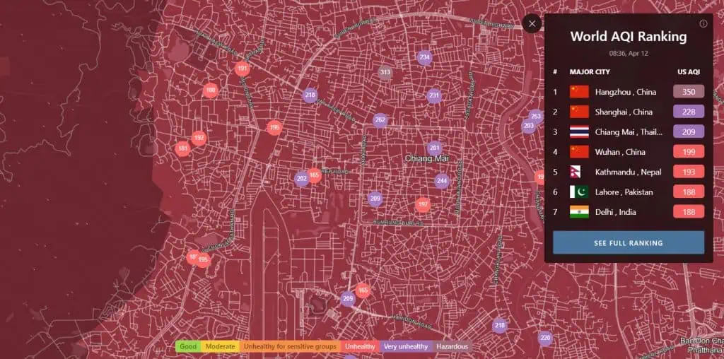 ไฟป่าเชียงใหม่พุ่ง 327 จุด เช้านี้รั้งที่ 3 เมืองอากาศแย่สุดของโลก