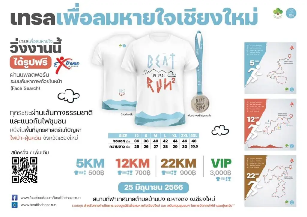 มูลนิธิเพื่อลมหายใจเชียงใหม่ จัดวิ่งเทรล Beat the Haze RUN ปี 2