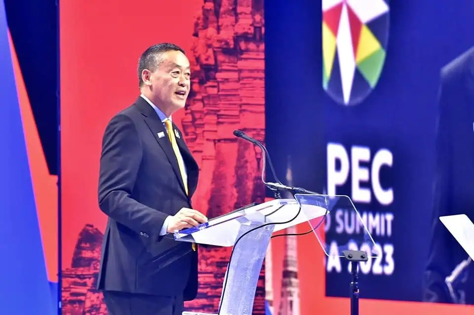 นายกฯปาฐกถาในการประชุมสุดยอดผู้นำภาคเอกชนของเอเปค (APEC CEO Summit 2023) ย้ำ “ถึงเวลาแล้วที่จะลงทุนในประเทศไทยให้มากขึ้น” พร้อมชู 3 ด้านสำคัญ “ความยั่งยืน - เทคโนโลยีและนวัตกรรม – การค้าและการลงทุน” เพื่อขับเคลื่อนเศรษฐกิจร่วมกัน