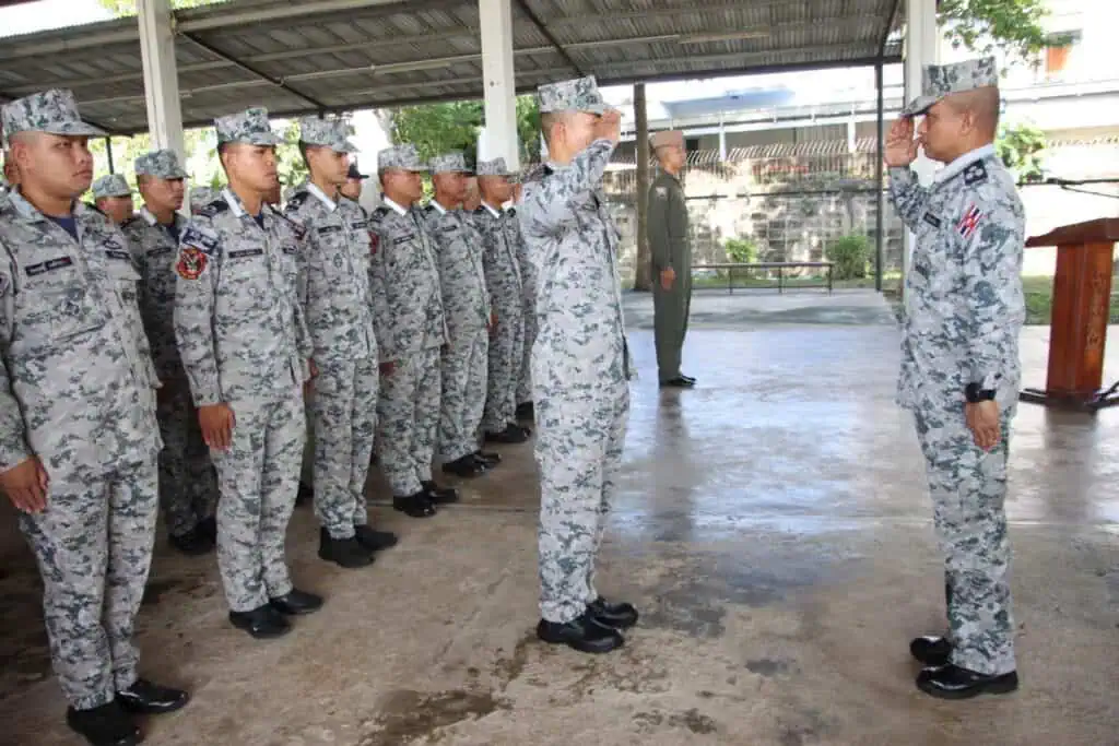 "พิทักษ์สถาบัน ป้องกันอ่าวไทย สามัคคีรวมใจ ห่วงใยประชาชน "