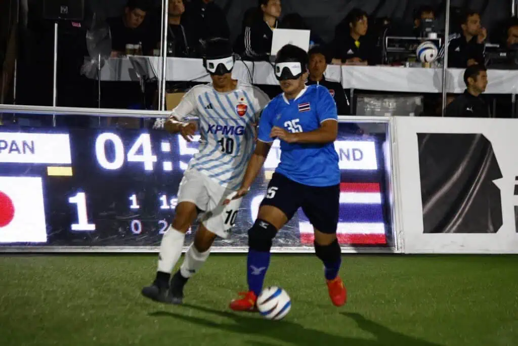 แข้งคนตาบอดไทยบดกับญี่ปุ่นสุดระทึก ก่อนพ่ายดวลจุดโทษ 1-3