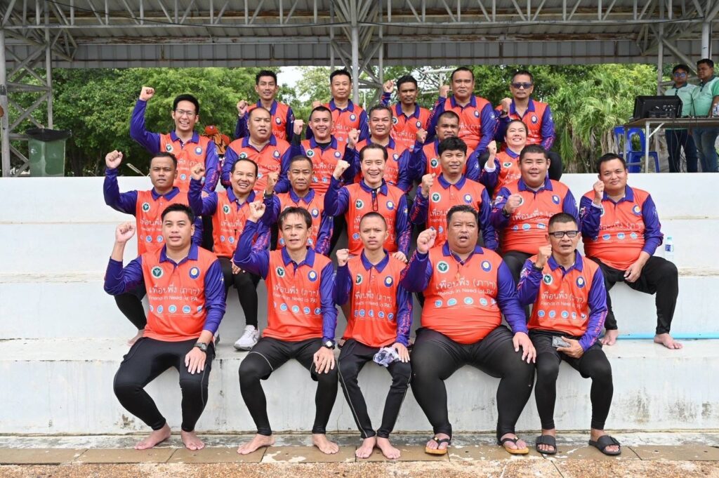 มูลนิธิอาสาเพื่อนพึ่ง (ภาฯ) ยามยาก สภากาชาดไทย ร่วมกับกระทรวงสาธารณสุข เขตสุขภาพที่ 5 จัดโครงการพัฒนาศักยภาพเครือข่ายการเฝ้าระวังและการป้องกันอุบัติภัยทางน้ำ